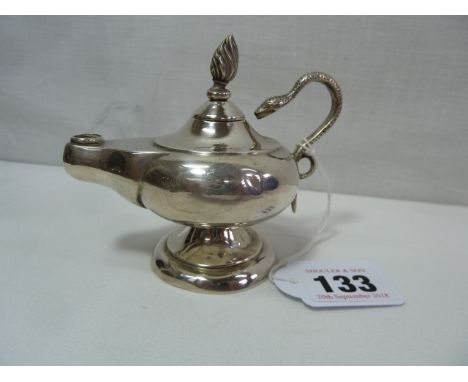 Silver Aladins lamp style table lighter - Birmingham 1906 