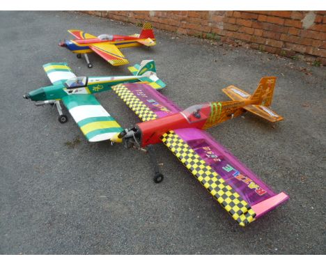 R C Model aircraft (3) controllers etc 