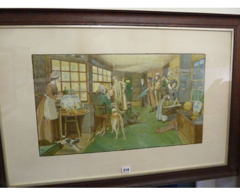 19thC print - The Brighton Road, 'The Maiden's Head at Uckfield' - Cecil Aldin 