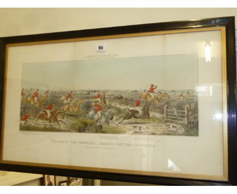 Set of 4 hunting prints 'Leicestershire' - John Dean Paul 