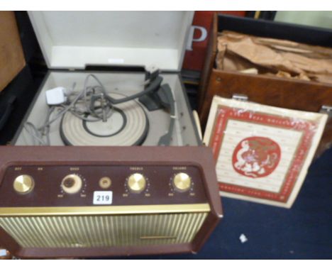 HMV Monarch portable record player 