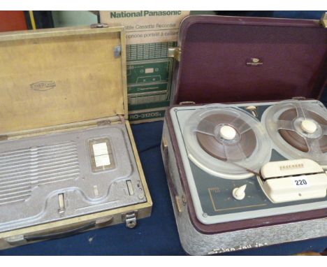 Elizabethan reel to reel tape recorder, National Panasonic cassette, Ever Ready radio (3) 