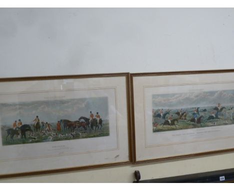 Set of 4 hunting prints 'Leicestershire' - John Dean Paul 