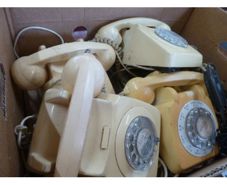 Vintage GPO telephones, switchboard headset 