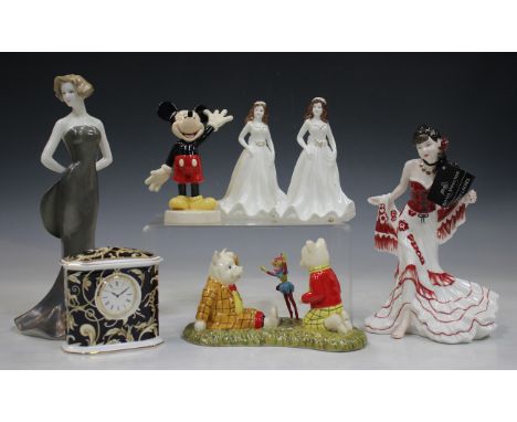 A Royal Doulton limited edition Rupert figure The Imp of Spring, No. 1108 of 2500, boxed with certificate, a Royal Doulton Pr