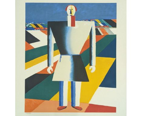 Kazemir Malevich, lithograph, numbered in pencil, blindstamped,  76cm x 54cm