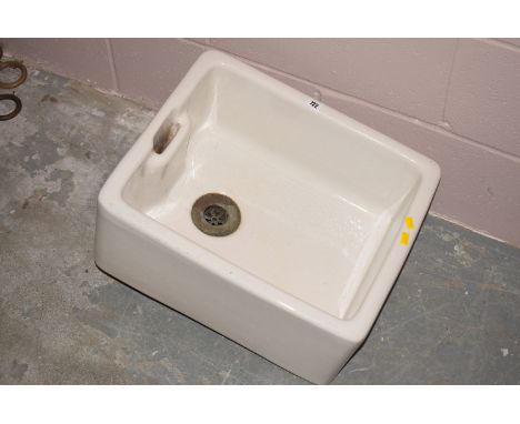 A ceramic Belfast sink.