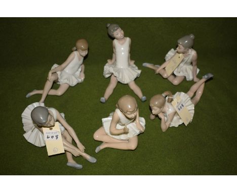 Six Nao figures of ballerinas.