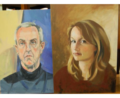 Assorted amateur oils largely being portrait studies etc