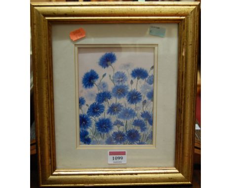 A gilt framed print of flowers