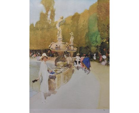 Sir William Russell Flint, R.A., P.P.R.W.S. (Scottish, 1880 - 1969) A Florentine Masquerade (Acedemic Series No 3) Collotype,