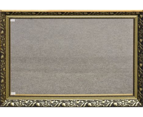 A wall mirror with floral gilt surround. 19.5 x 29.5ins 