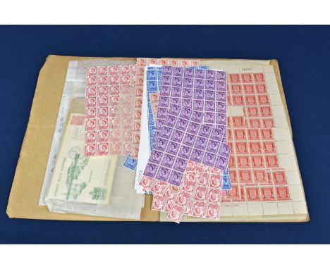 BRITISH STAMPS - various to include a complete sheet of Jersey German Occupation 1d stamps a complete sheet of sixty (60) 194