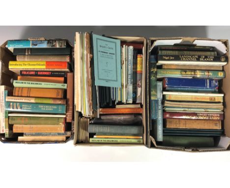 A large collection of Channel Island books to include Guernsey Cow b Nigel Jee; The Spell of SarniaIsland Magic; Bedlam in th