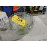 Glass bowls, 7".