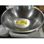 Large stainless steel mixing bowls.