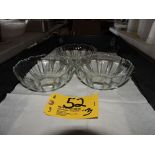 Glass bowls, 7".