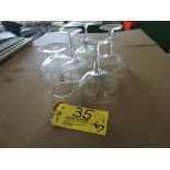 Margarita glasses, (1) snifter.