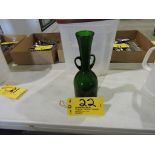 Green vase.