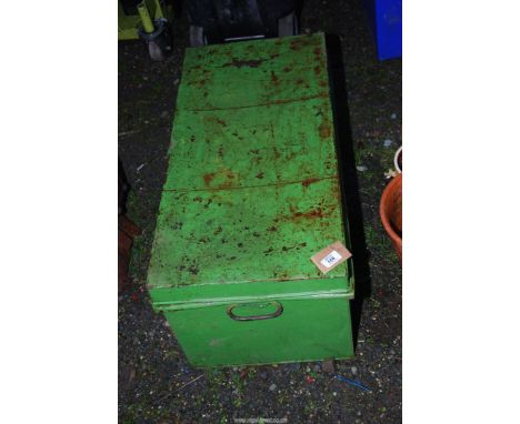 A metal trunk.