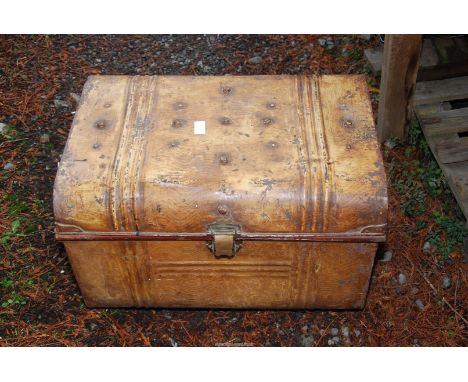 A metal trunk.
