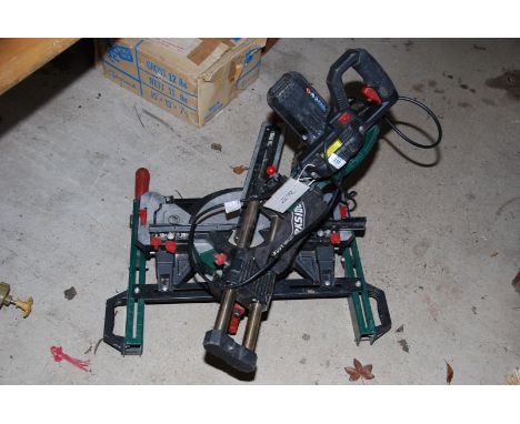 A Parkside 240v chop saw with angle degree cuttings, 8" cutter blade.