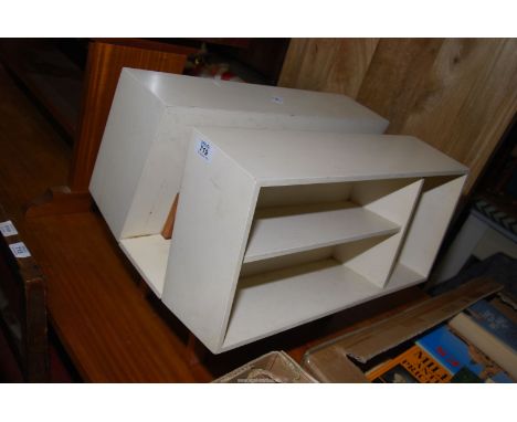 A folding shelf unit.