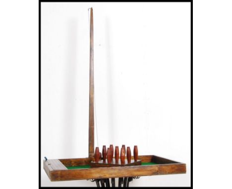 A vintage retro scratch built Bar Billiards / Skittles set. &nbsp;This piece from the mid century, 1950's comes complete with