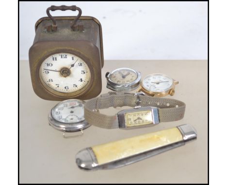 A vintage silver services wristwatch together with a ladies silver Cyma cocktail dress watch.Also a Siro and timex. Together 