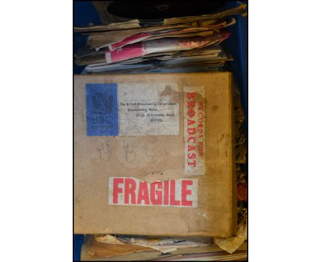 A large collection of 78 rpm records along with a vintage oak record case to include such labels as Rex, Regal, Decca, Brunsw