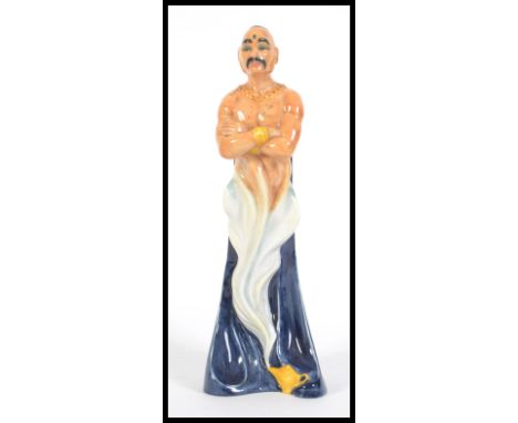 A Royal Doulton large character ceramic figure The Genie HN2989. The Genie stood tall with his arms crossed. Stamped to base.