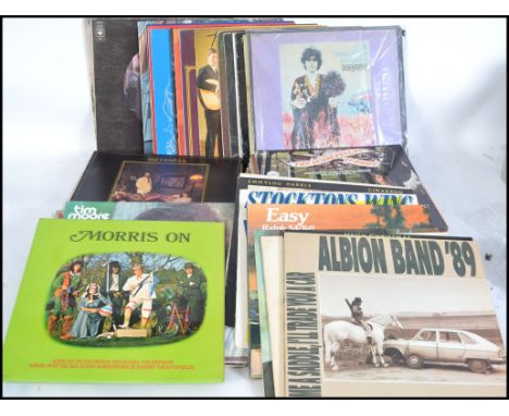 A collection of vinyl long play LP's records dating from the 1960's, predominately folk in genre &nbsp;to include several art