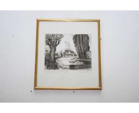 Graham Clarke (British, Contemporary), Windmill, Rye. Print, A.P. (Artist's Proof), signed and inscribed. 6x7.5ins
