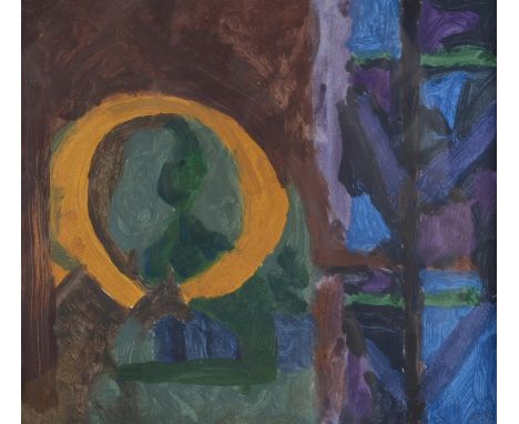 λ John Hubbard (British/American 1931-2017) Casa Pilatos no. 8, 1991 Oil on paper  Signed with initials and dated 91 lower le