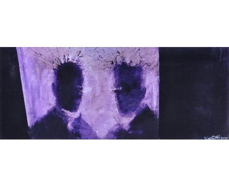 Richard Art Hambleton (Canadian 1952-2017)Purple Shadow Head, 2014Giclée print mounted on aluminium Signed and dated 2014 low