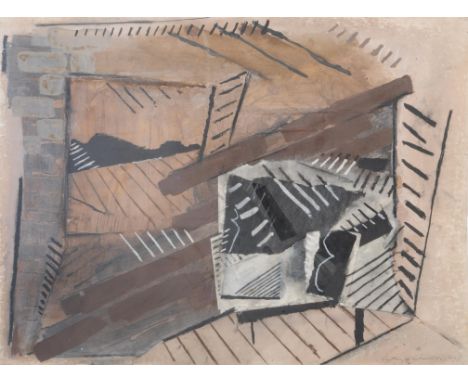 λ Anthony Whishaw (British b. 1930)Interior landscape 1982-3Mixed media on paper Signed and dated 1982/3 lower right  56 x 76