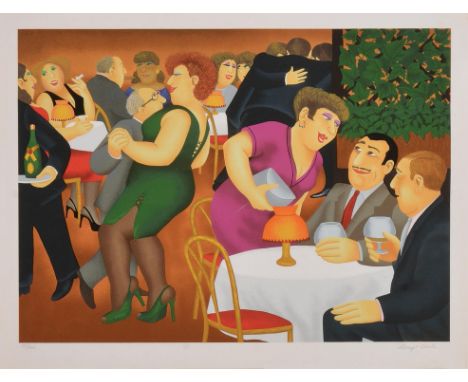 λ Beryl Cook (British 1926-2008)The manipulatorsScreenprint in colours, 1986Signed in pencil and numbered 58/300Image: 42.5 x