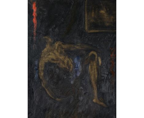 λ Derek Jarman (British 1942-1994)Study from the Christ Series, 1982Oil on canvas Signed and dated Sept 82 to canvas verso  4