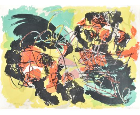 λ Karel Appel (Dutch 1921-2006)CompositionLithograph printed in colours, 1958Signed in pencil, dated 58 and inscribed epreuve
