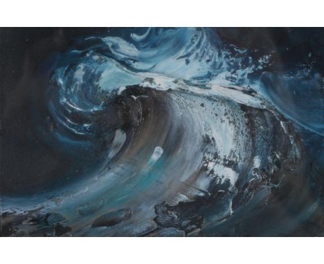 λ Maggi Hambling (British b. 1945)WaveOil on board Signed and dated 2010 to backboard 9.5 x 14.5cm (3½ x 5½ in.)Provenance:Pr