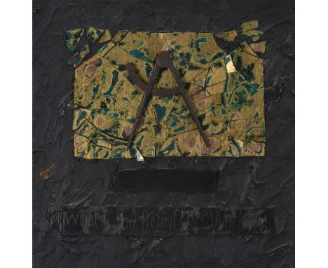 λ Derek Jarman (British 1942-1994)What if this present were the worlds last nightMixed media on canvas Signed, titled and dat