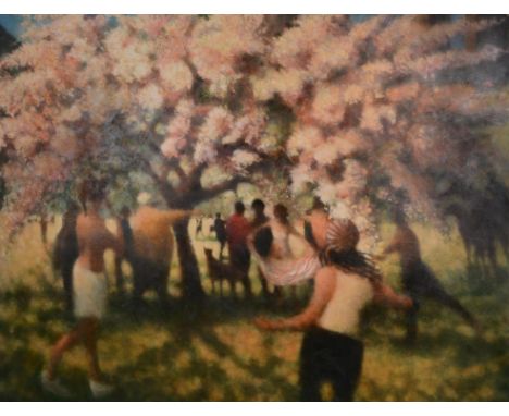 λ Bill Jacklin (British b. 1943) Cherry Tree with Dog, Great Lawn Oil on canvas  Signed, titled and dated 99-00 verso  198 x 