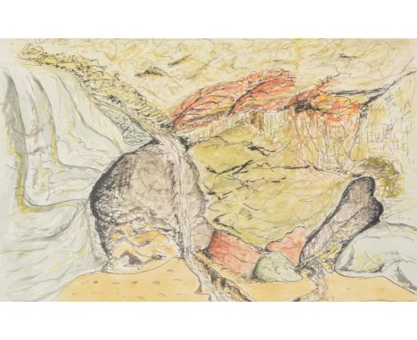 Tom Early (British 1914-1967)Rocky Landscape, c.1947Ink and watercolourTitled verso16.5 x 24.5cm (6¼ x 9½ in.)Provenance:The 