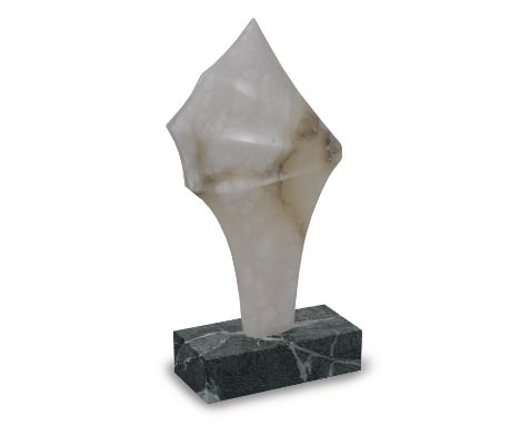 λ Roger Stephens (British 21st century)Lunar WindAlabaster38.7 x 38.7cm (15 x 15 in.)Provenance:Acquired directly from the ar