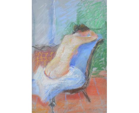 λ Rose Hilton (British b.1931)Seated nudePastel on paperSigned lower right 30 x 25cm (11¾ x 9¾ in.)Provenance:Hilton Fine Art