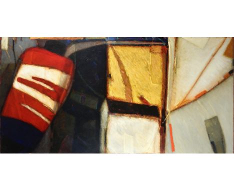 λ John Shinnors (Irish b. 1950) Rising Kite, Clare Island Cycle Oil on canvas Signed lower right, titled verso 143.5 x 284.5c