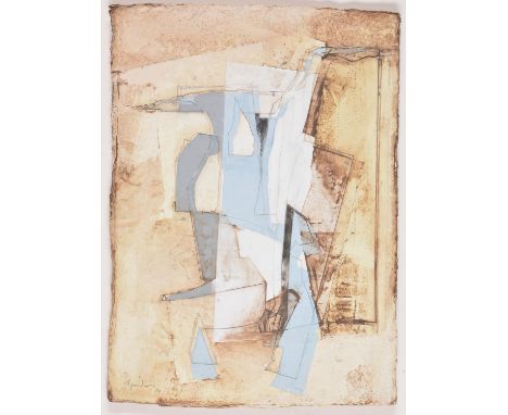 λ Jeremy Gardiner (British b.1957)Pinnacle and Haystack, 2014Acrylic and jesmonite on handmade paperSigned and dated 2014 low