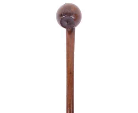 Early Zulu Warriors Knobkerrie, good example with large head having scooped out section to both the top and lower parts. Plai