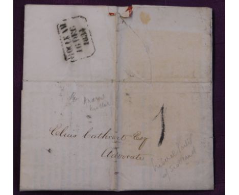 Great Britain 1834 Postal History EL dated Edinburgh 15 Dec 1834. Pre-Printed Liberal Party of Scotland invoice posted within