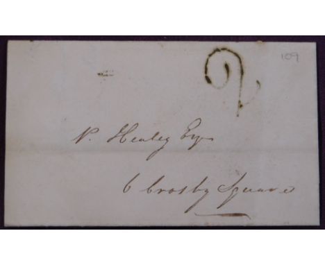 Great Britain 1830 Postal History EL dated Frith St 10 July 1830 posted within London. Manuscript 2, framed T.P. Gerrand St c